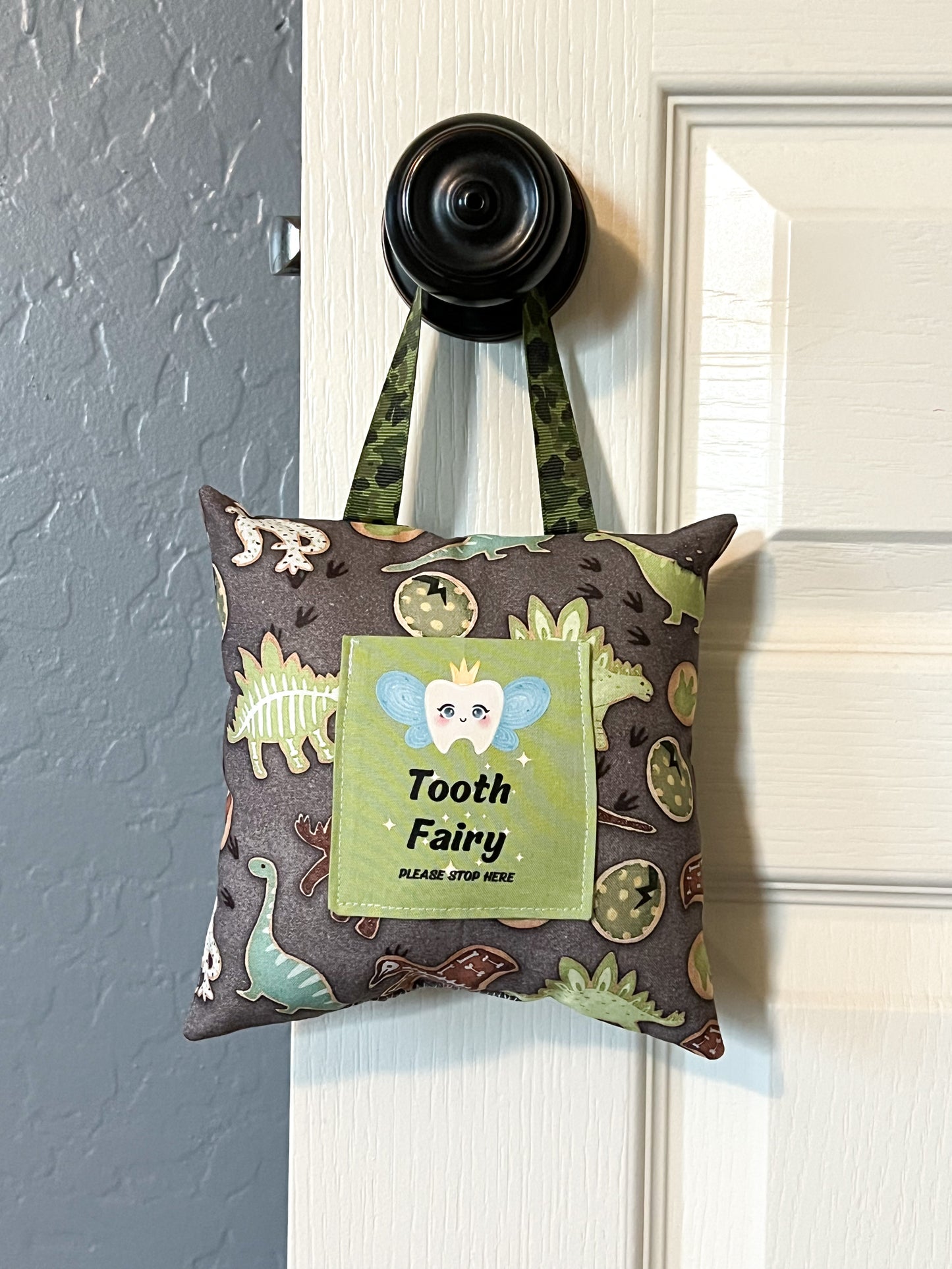 Dinosaur Cookie Tooth Fairy Pillow