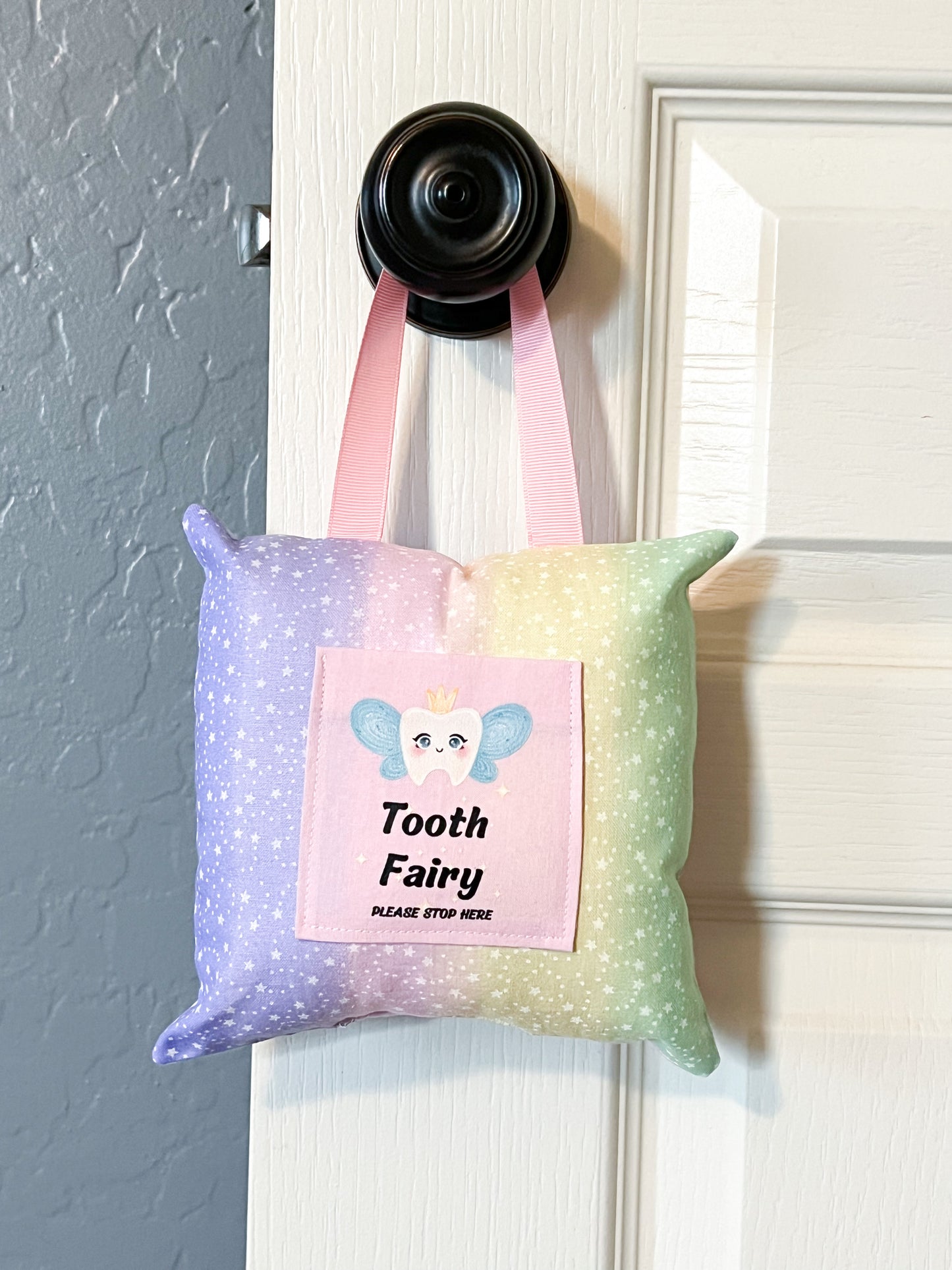 Pastel Rainbow Tooth Fairy Pillow