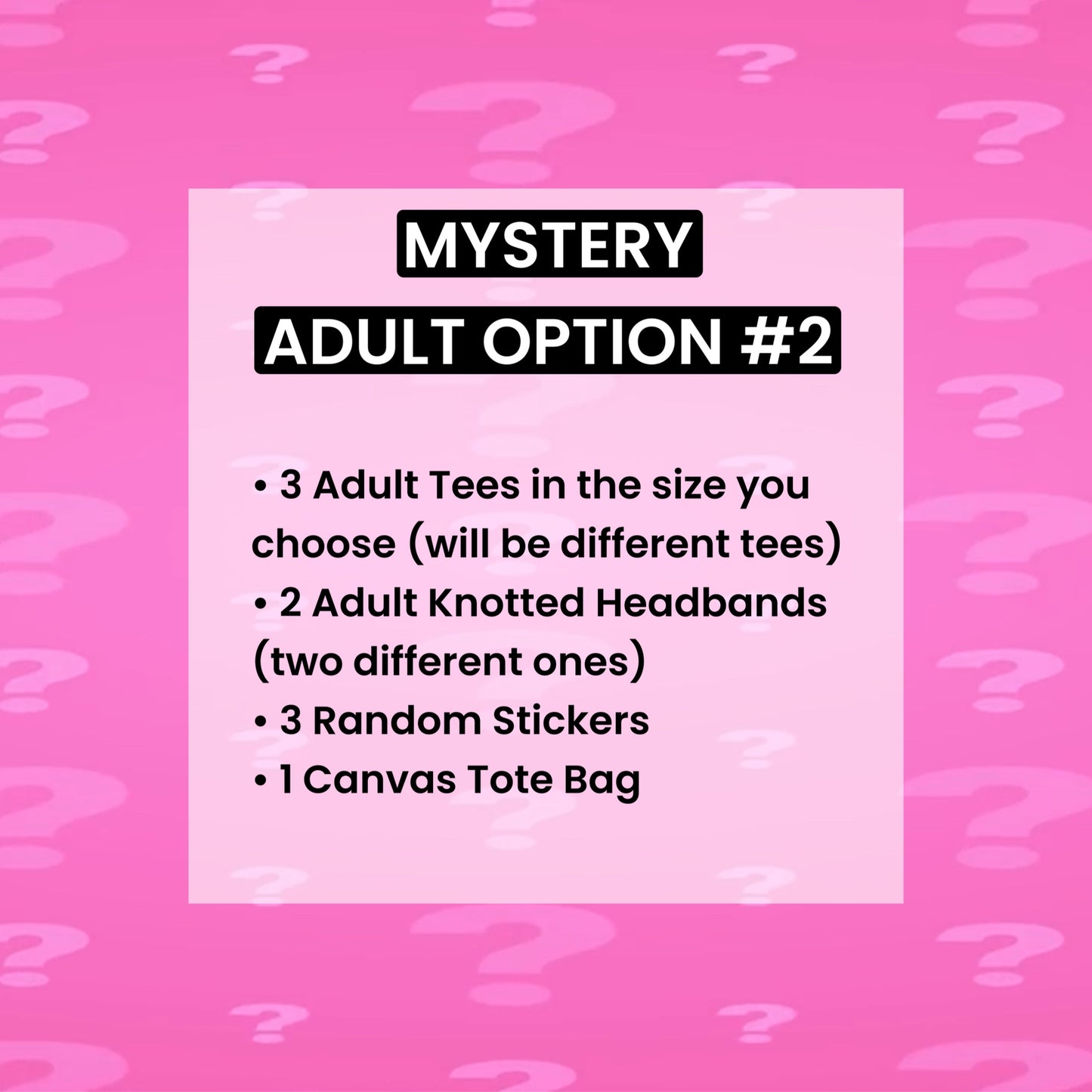 ADULT Mystery Bag Option #2