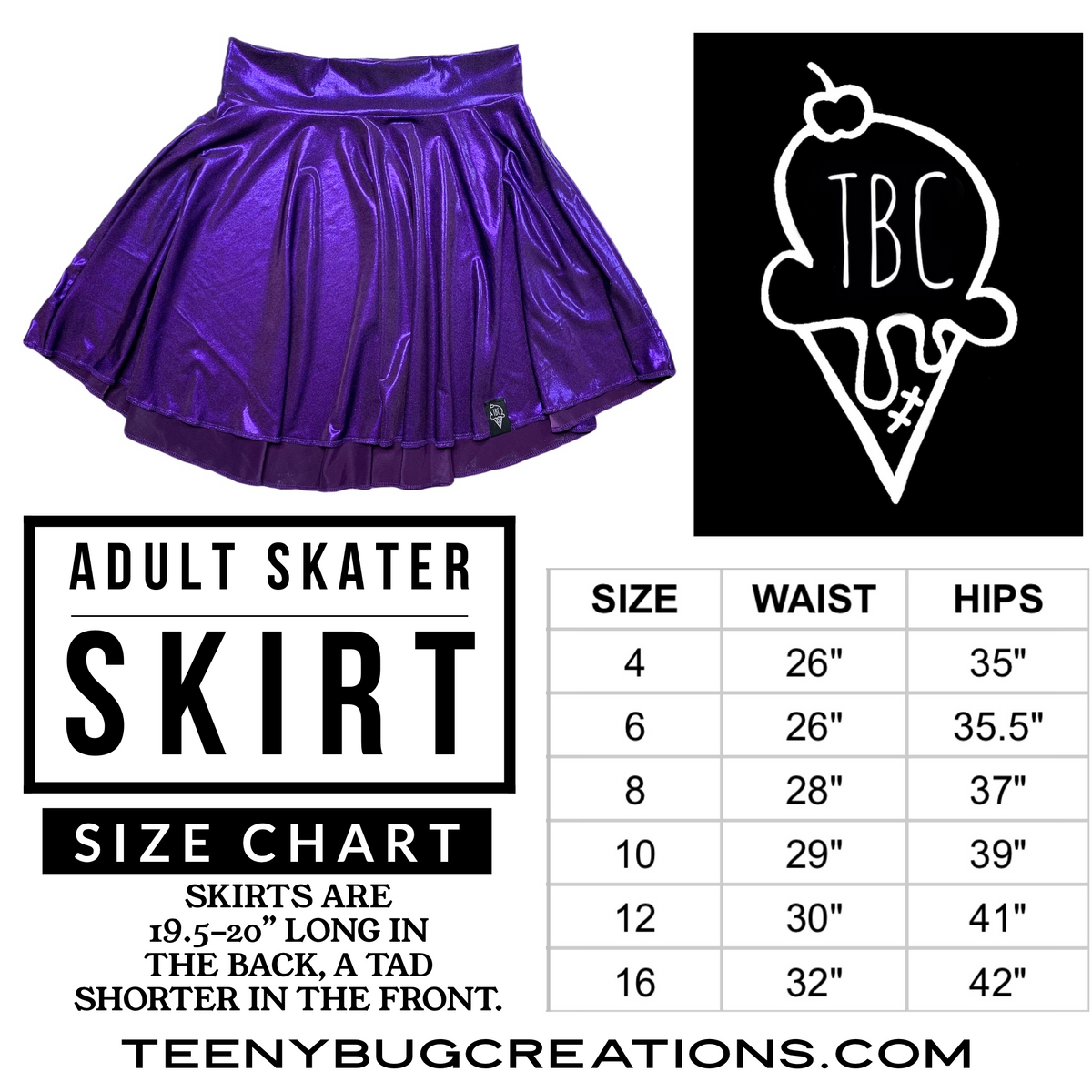 *ADULT* Candy Apple Red Skater Skirt