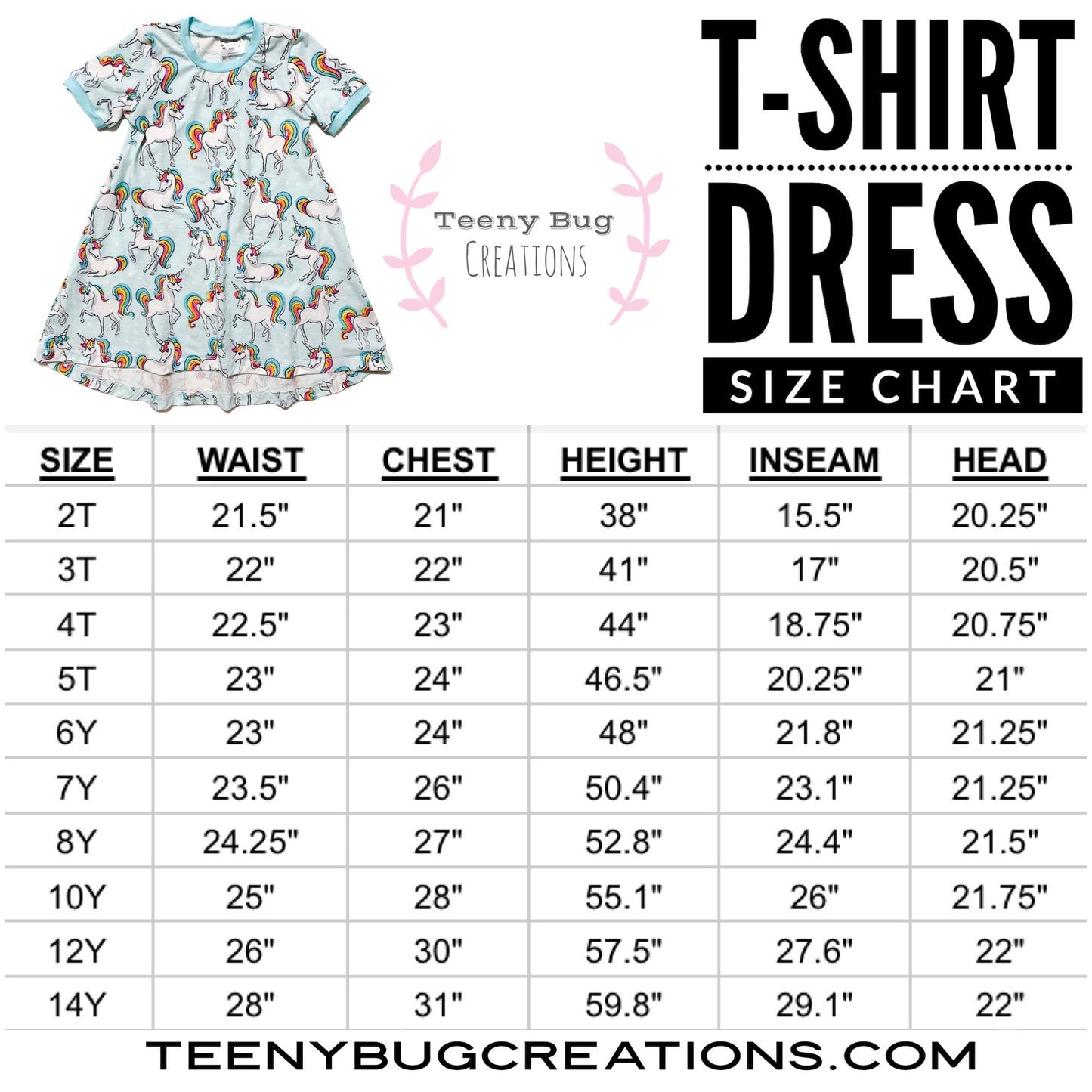 RTS Unicorn T-Shirt Dress