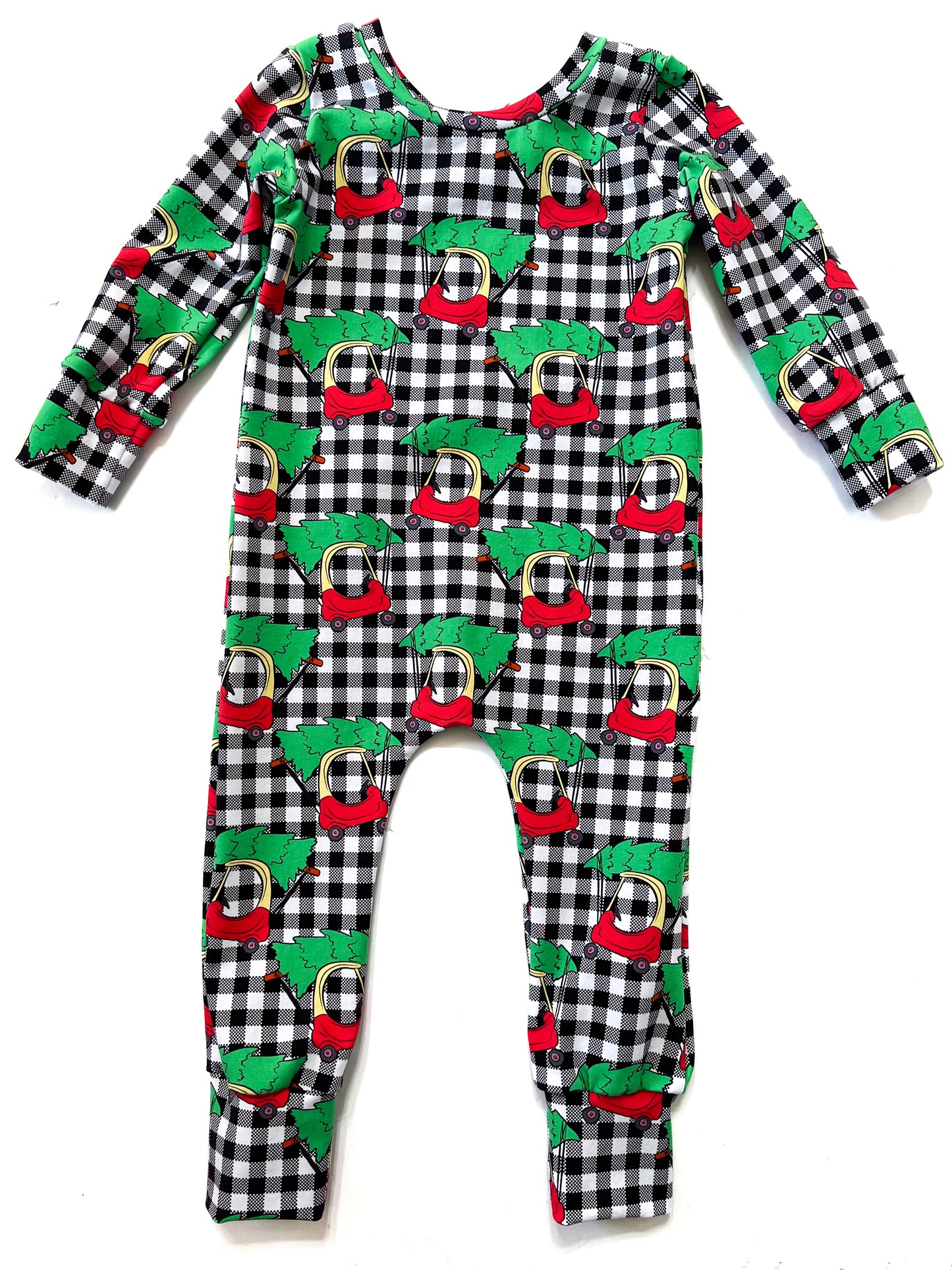 RTS Christmas Cars Long Sleeve Romper Pants