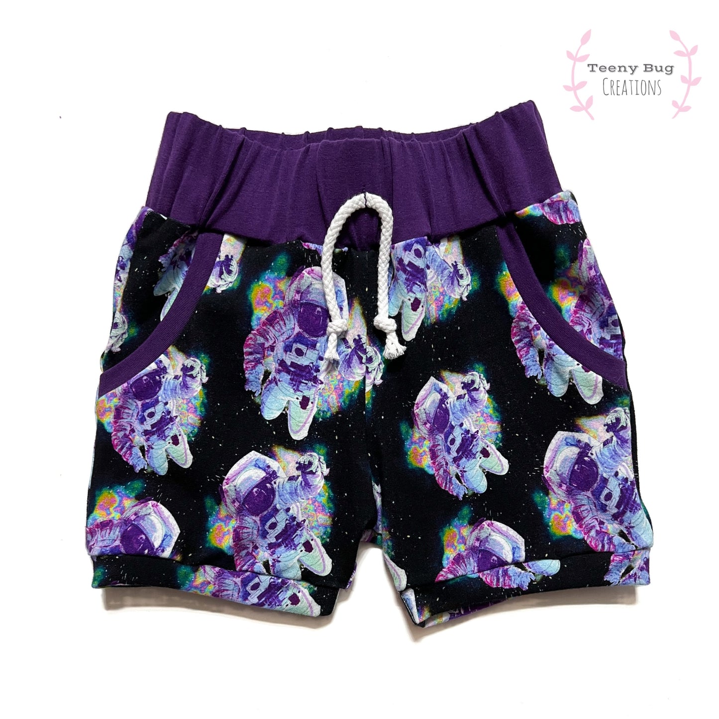 RTS Purple Astronaut Pocket Shorts