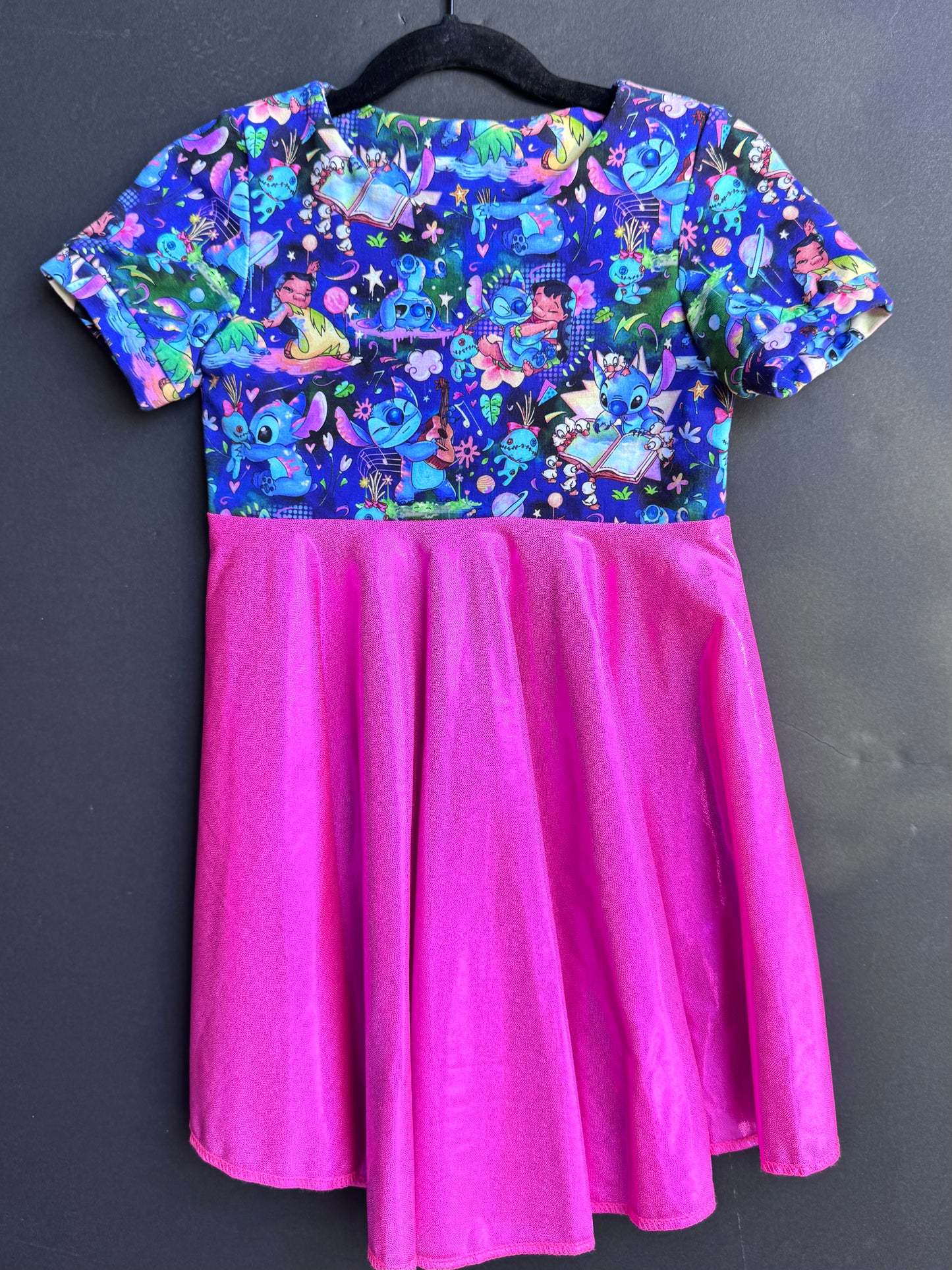 RTS Blue 626/Pink Sparkly Twirl Dress