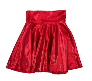 RTS Red Metallic Twirl Skirt