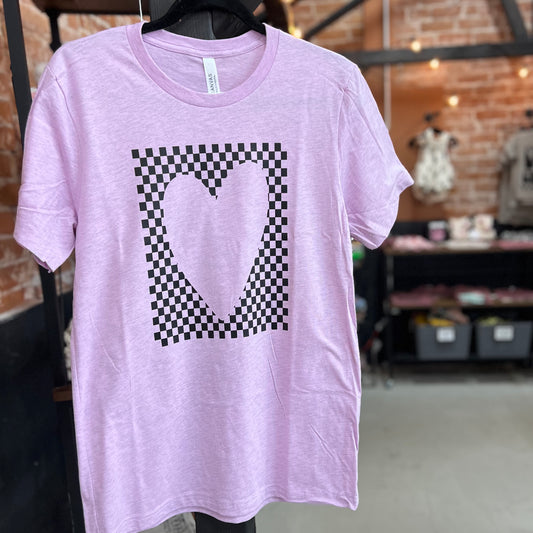 RTS Checkered Heart Adult Tee