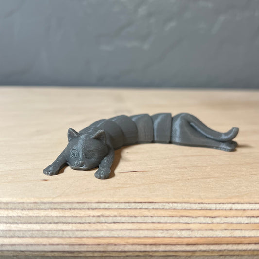 Gray Long Cat 3D