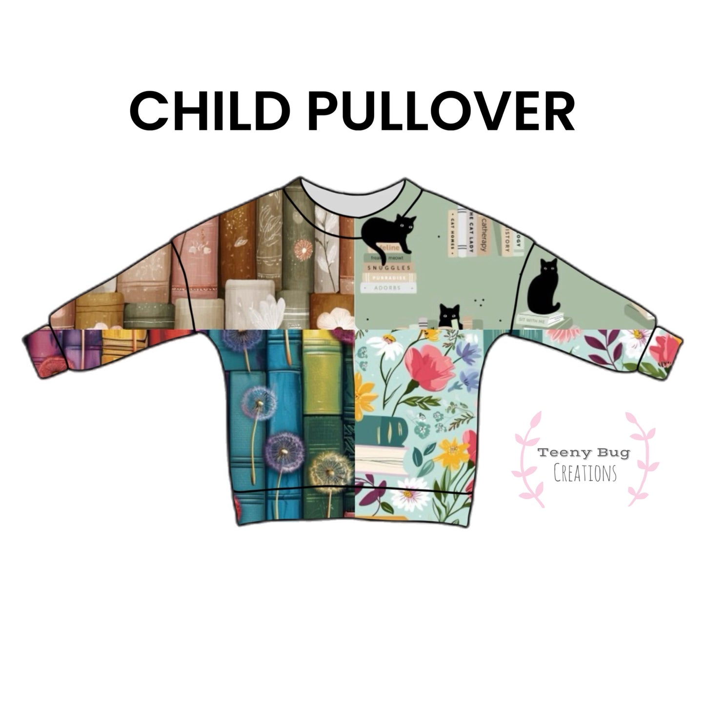 Bookish Pullover Top (short or long sleeves) PREORDER