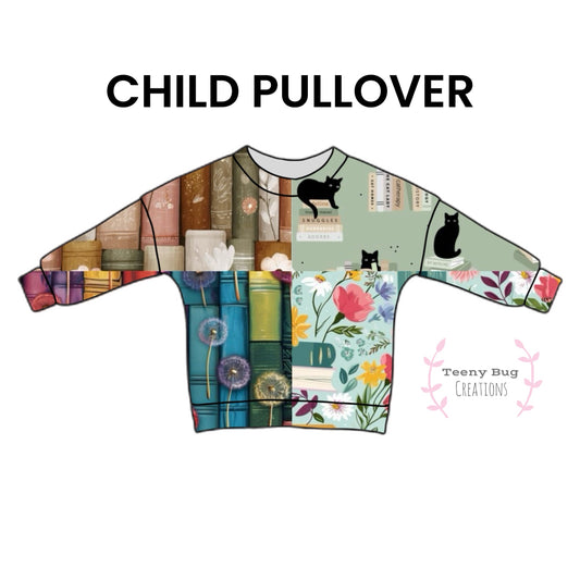 Bookish Pullover Top (short or long sleeves) PREORDER