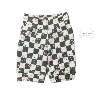 RTS Purple Checker Knee Length Shorties