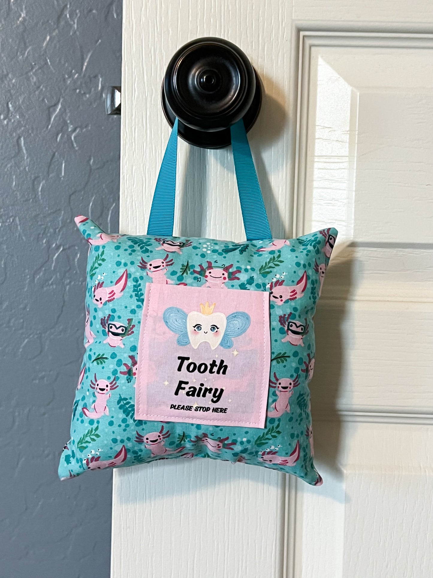 Axolotl Tooth Fairy Pillow