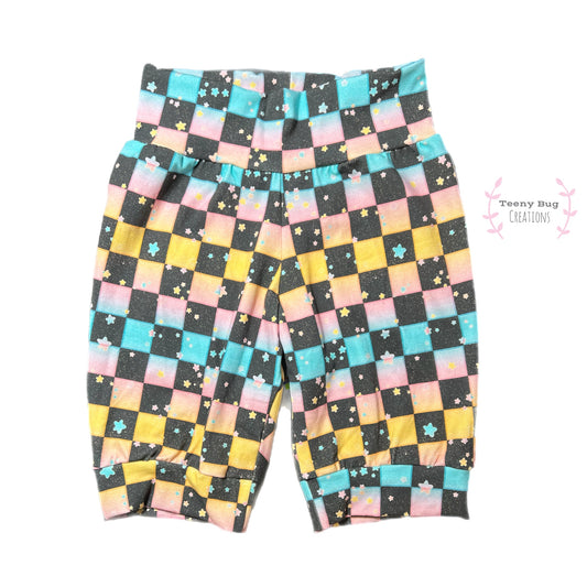 RTS Rainbow Checker Knee Length Shorties