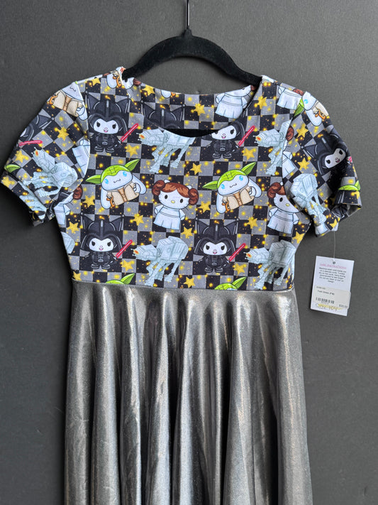RTS Checkered Wars HK (Gray) Twirl Dress