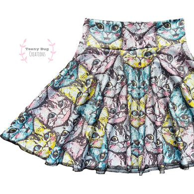 RTS Here Kitty Metallic Twirl Skirt