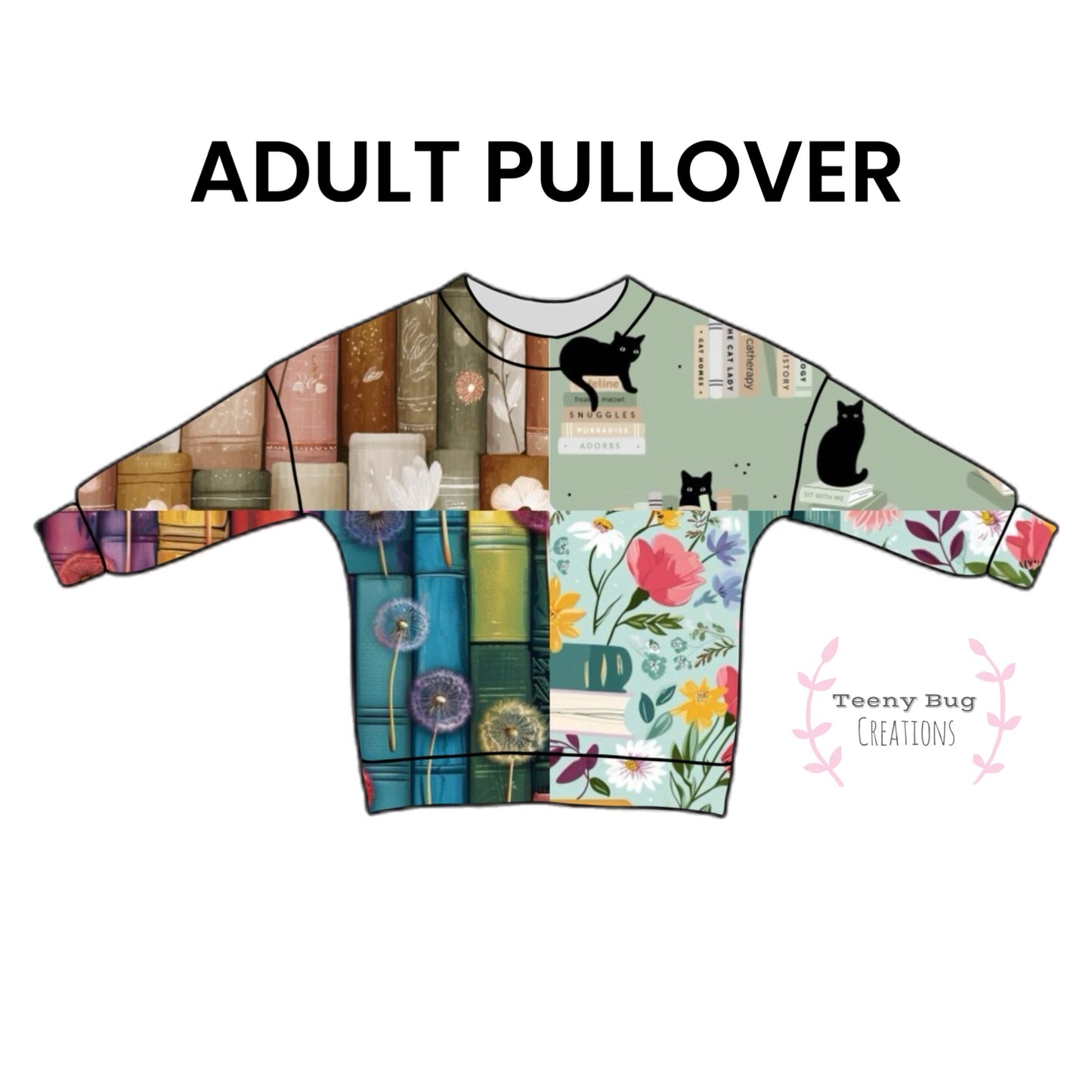 Bookish ADULT Pullover Top (short or long sleeves) PREORDER