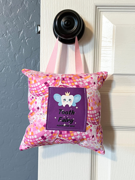 Pink Disco Tooth Fairy Pillow
