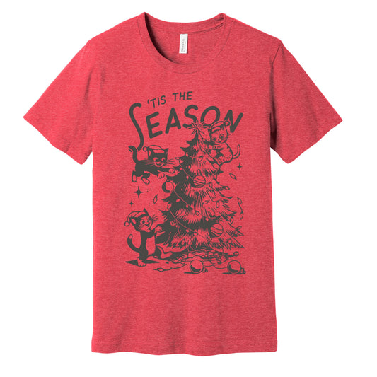 Tis The Season Adult Tee (heather red)