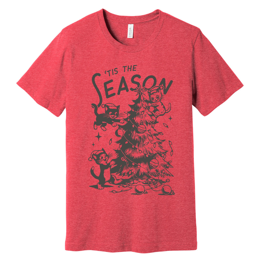 * Tis The Season Adult Tee (heather red)