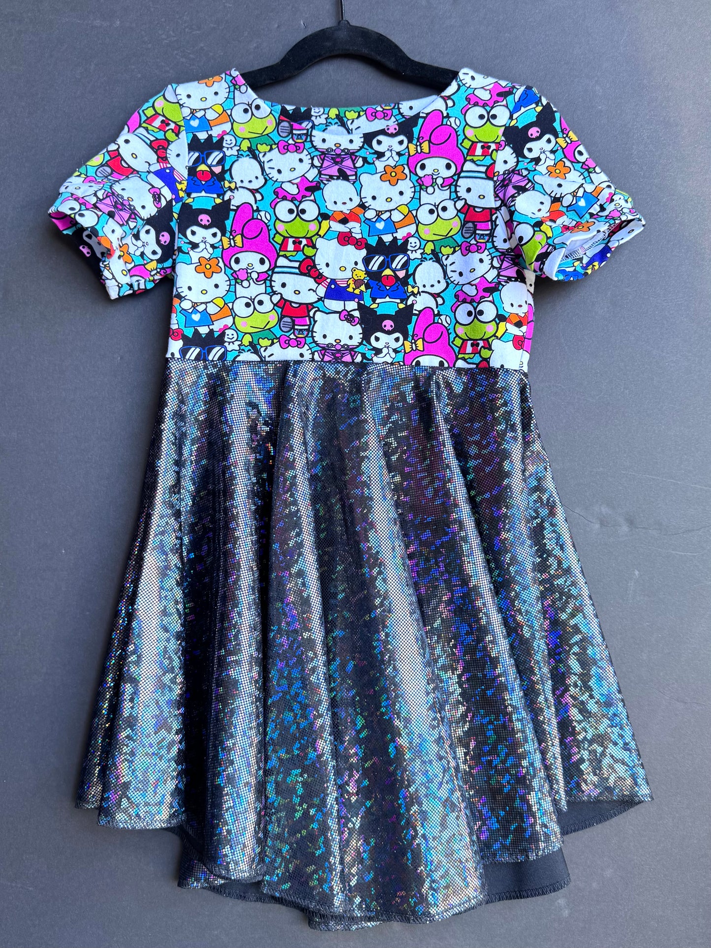 RTS HK/Black Sparkly Twirl Dress
