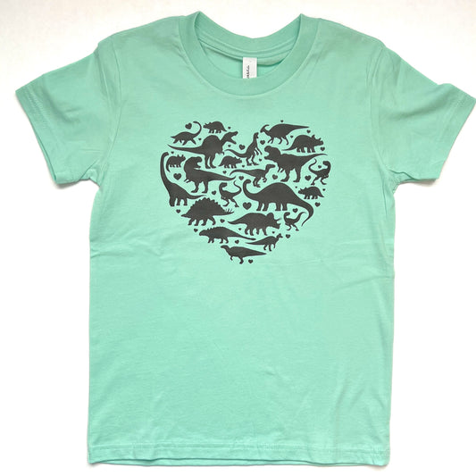 RTS Dino Love Mint Youth Tee