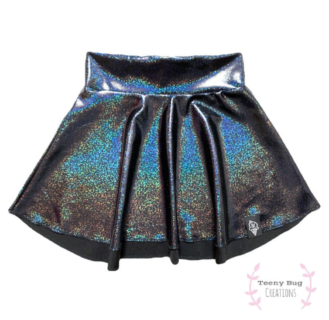 *ADULT* Black Rainbow OR Candy Hearts Skater Skirt