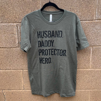 RTS Husband, Daddy, Protector, Hero Adult Tee