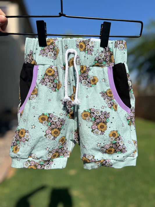 RTS Heart Floral Pocket Shorts