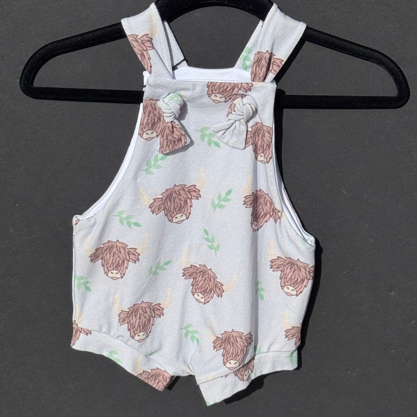RTS Blue Cow Knotted Overalls