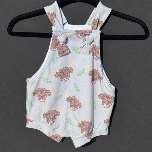 RTS Blue Cow Knotted Overalls