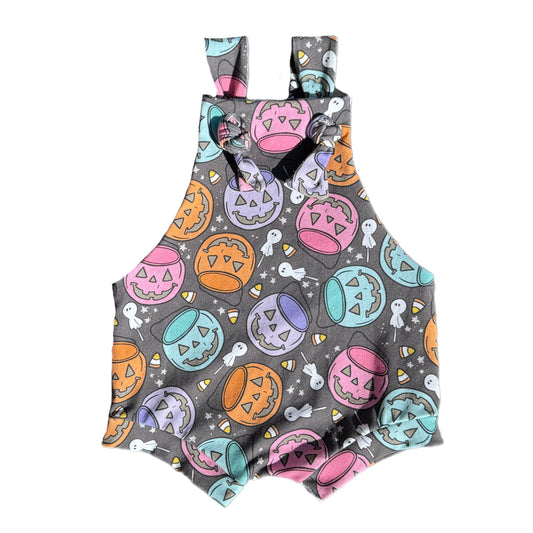 RTS Pumpkin Pails Knotted Overalls
