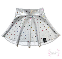 Load image into Gallery viewer, *ADULT* Black Rainbow OR Candy Hearts Skater Skirt