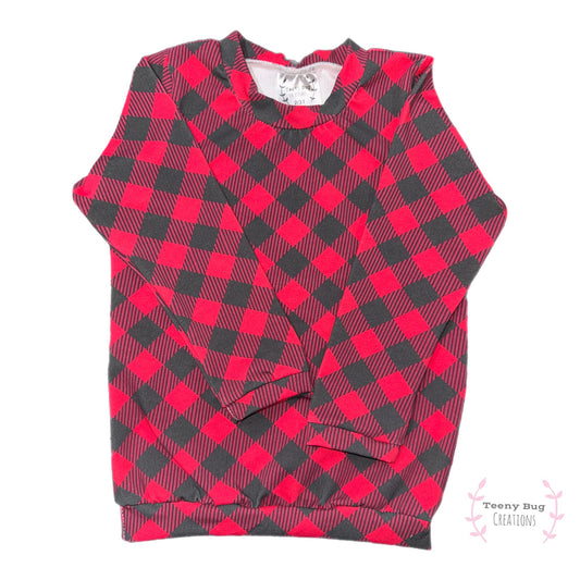 RTS Buffalo Plaid Ringer Long Sleeve Top
