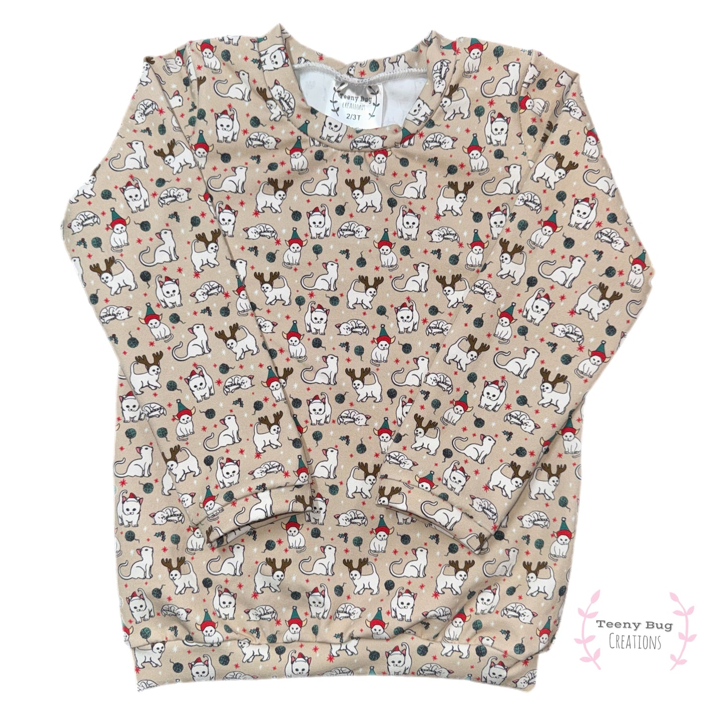 RTS Christmas Cat Ringer Long Sleeve Ringer