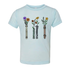 Load image into Gallery viewer, Flower Sabers kid Tee (ice blue)