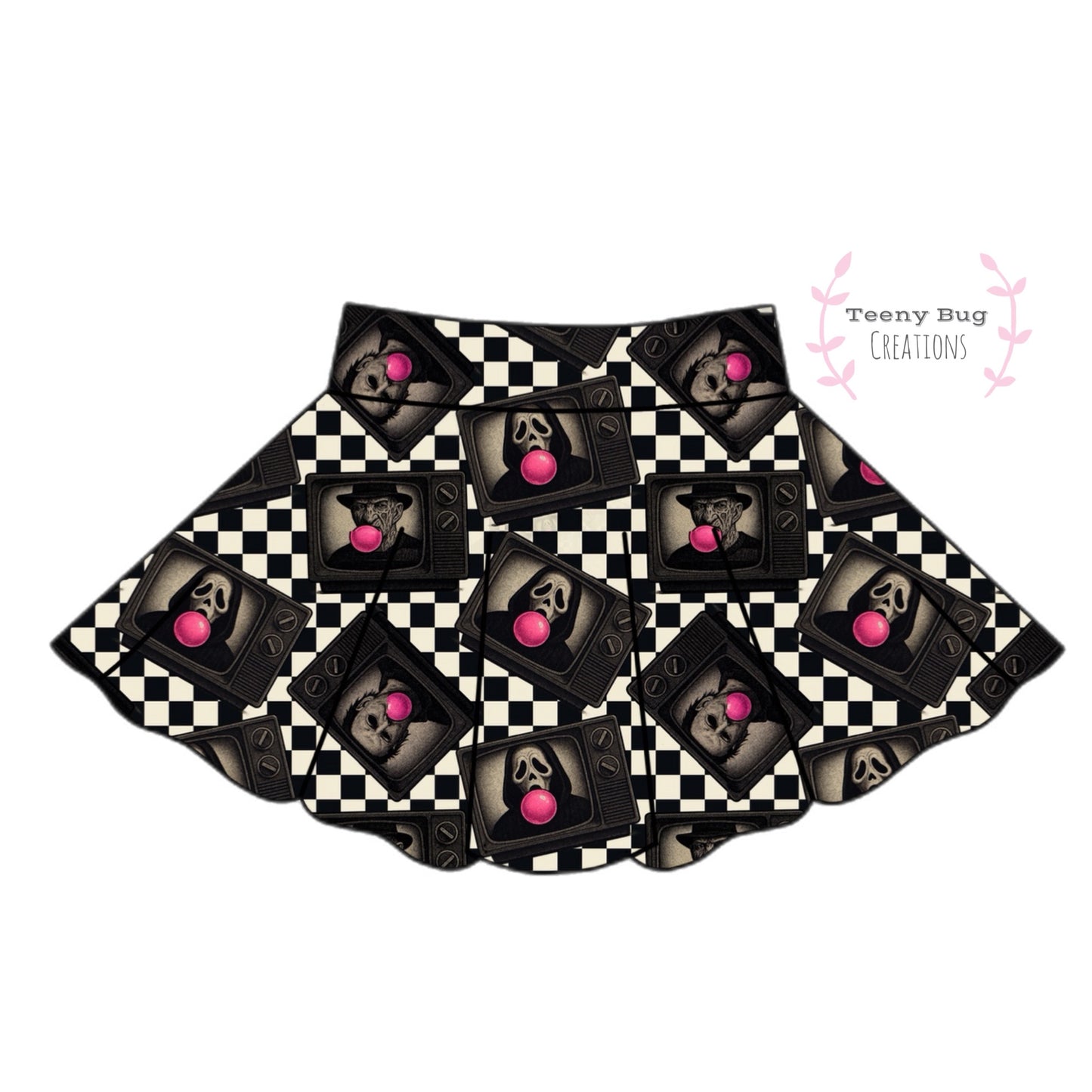 Bubblegum Horror Twirl Skirt PREORDER