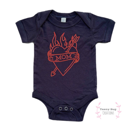 Mom Tattoo Onesie