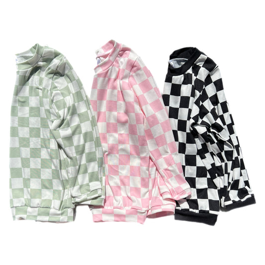Checker Ringer or Pullover (short or long sleeves)