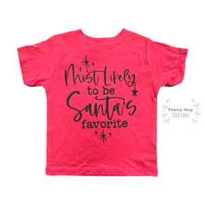 RTS Santas Favorite (Heather Red) Kid Tee