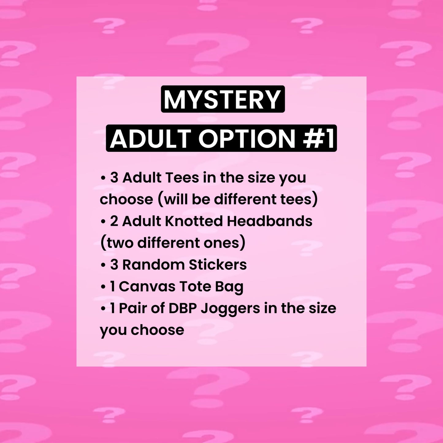 ADULT Mystery Bag Option #1