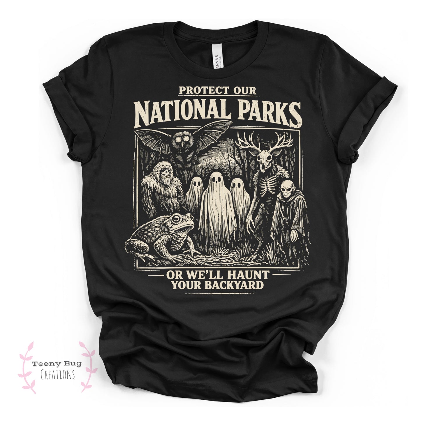 Cryptid Haunting National Parks Adult Tee
