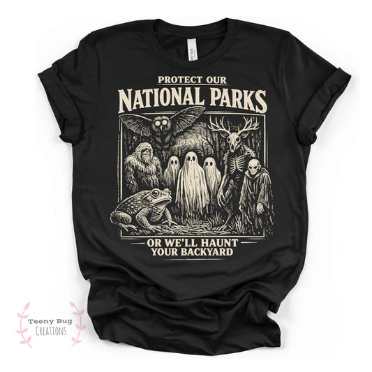 Cryptid Haunting National Parks Adult Tee
