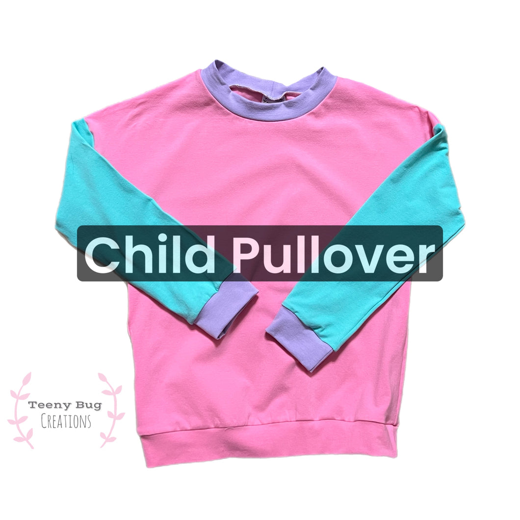 Color Block Child Pullover