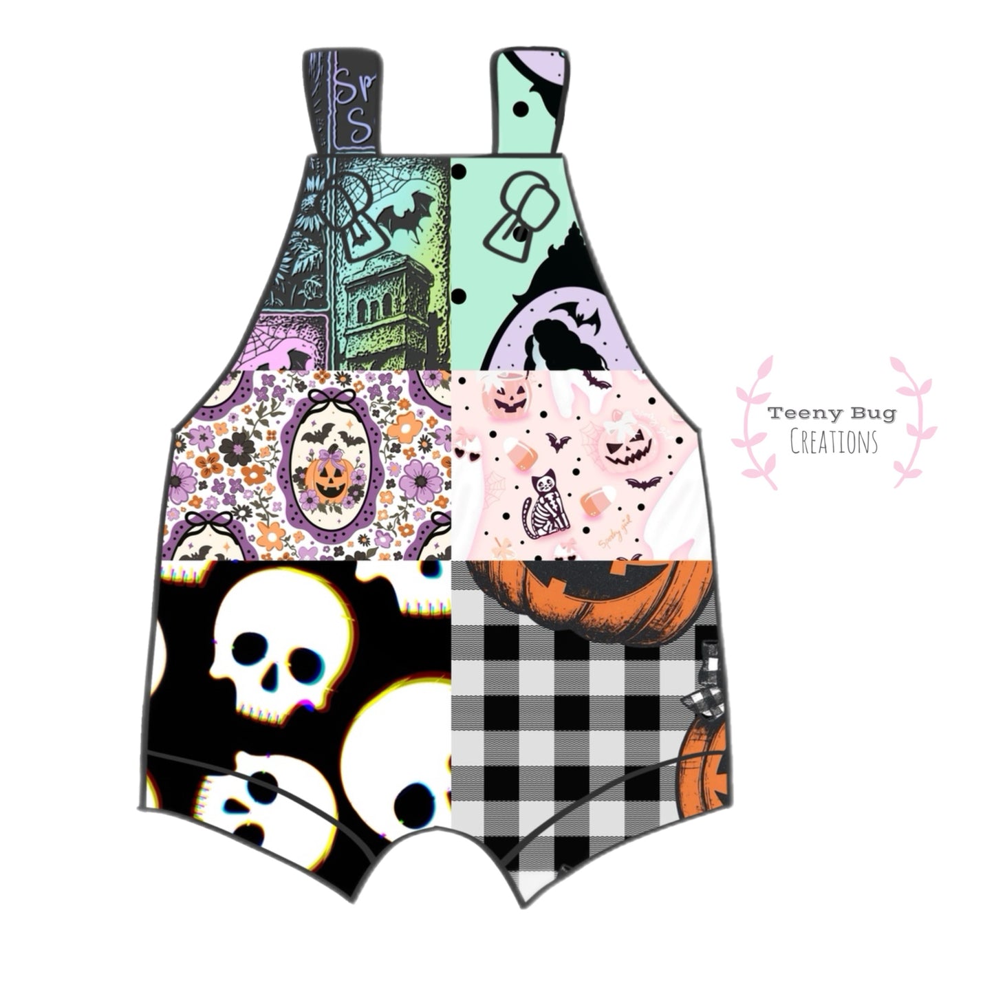 Halloween PREORDER Knotted Overalls