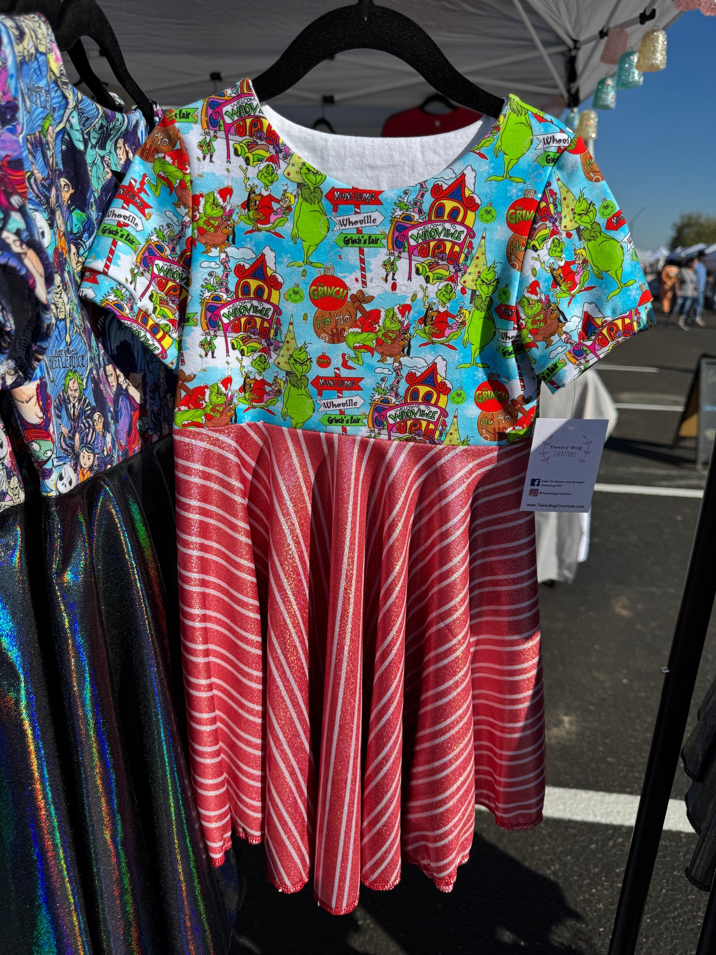 RTS Mean Candy Cane Twirl Dress