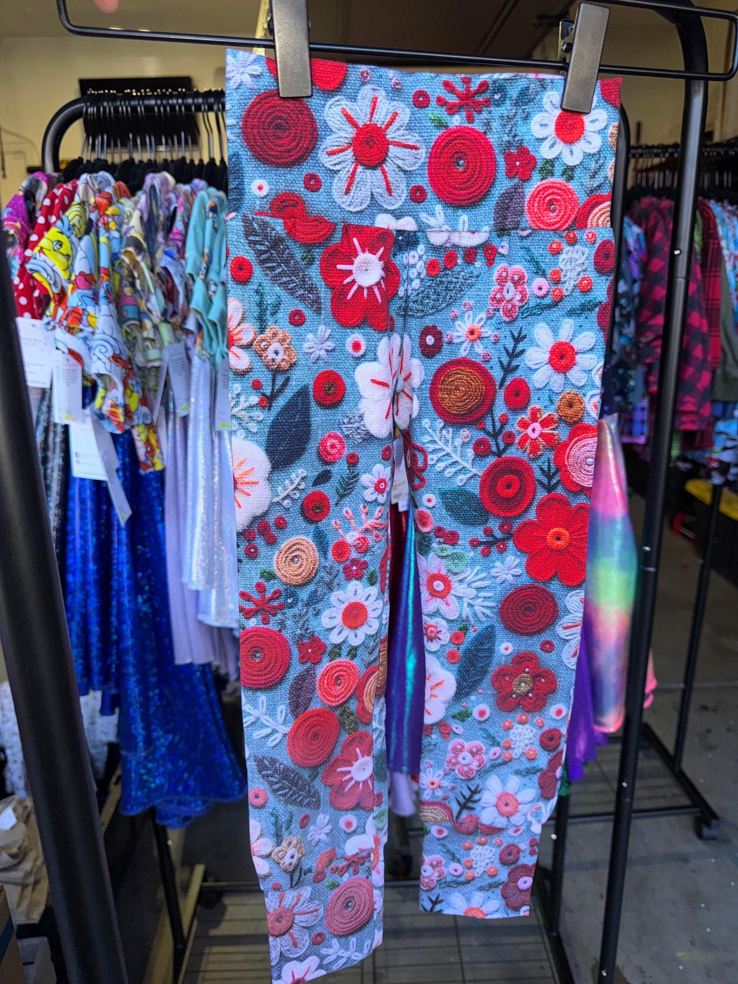 RTS Holiday Flower Slim Fit leggings