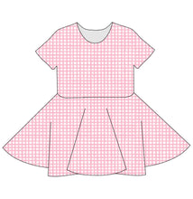 Load image into Gallery viewer, Pink Gingham Twirl Dress
