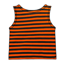 Load image into Gallery viewer, Black/Orange Stripes Tank/Crop