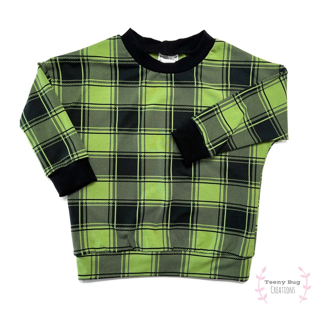 RTS Green Plaid Long Sleeve Pullover