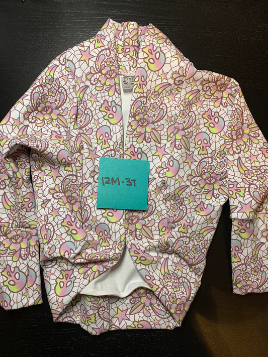 RTS Pastel Rainbow Lace Cardigan 12M-3T