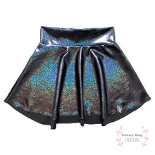 Load image into Gallery viewer, Black Rainbow Skater Skirt